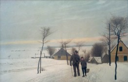 Misty Winter Day in Vinderød, 1901 by Laurits Andersen Ring | Painting Reproduction