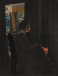 Twilight. the Artist's Wife by the Stove, 1898 by Laurits Andersen Ring | Painting Reproduction