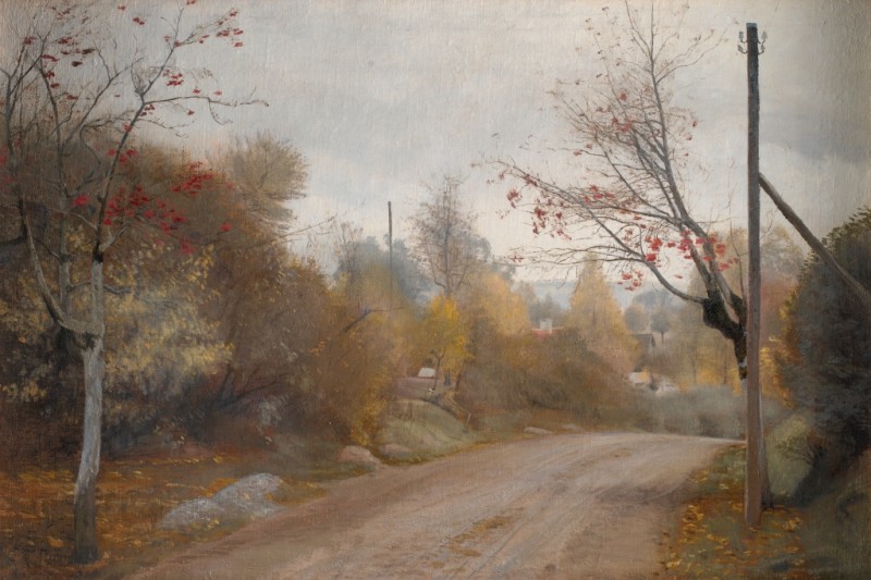 The Country Road at Mogenstrup. Autumn, 1888 | Laurits Andersen Ring