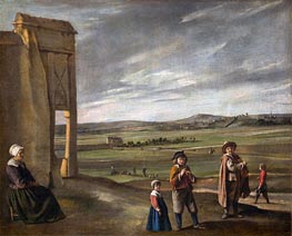 Landscape with Peasants, c.1640 by Le Nain Brothers | Painting Reproduction