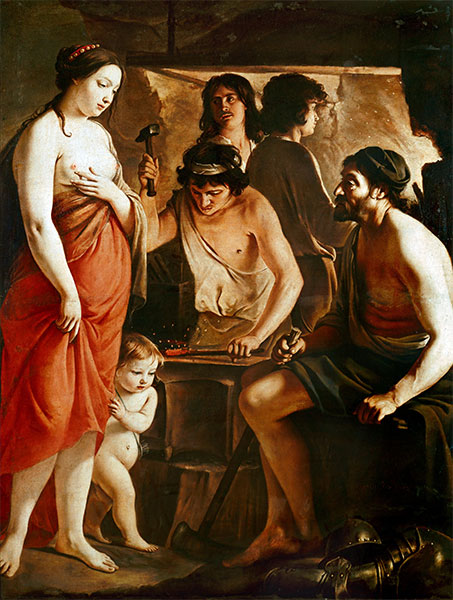 Venus in der Schmiede des Vulkan, 1641 | Le Nain Brothers | Gemälde Reproduktion