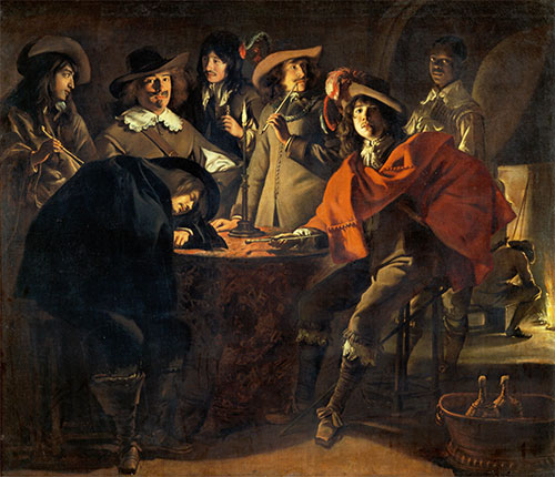 Gesellschaft von Rauchern (Die Wächter), 1643 | Le Nain Brothers | Gemälde Reproduktion