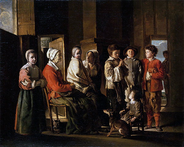 Besuchen um Großmutter, c.1645/48 | Le Nain Brothers | Gemälde Reproduktion