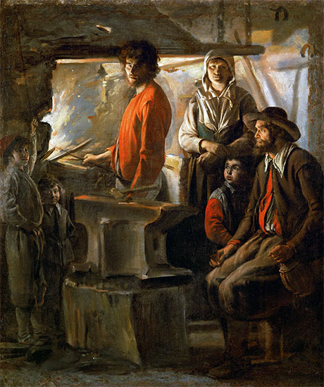 Die Schmiede | Le Nain Brothers | Gemälde Reproduktion