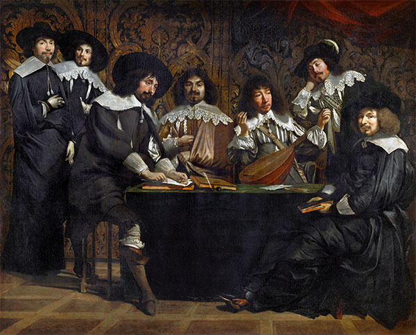 Die Akademie, c.1640/49 | Le Nain Brothers | Gemälde Reproduktion