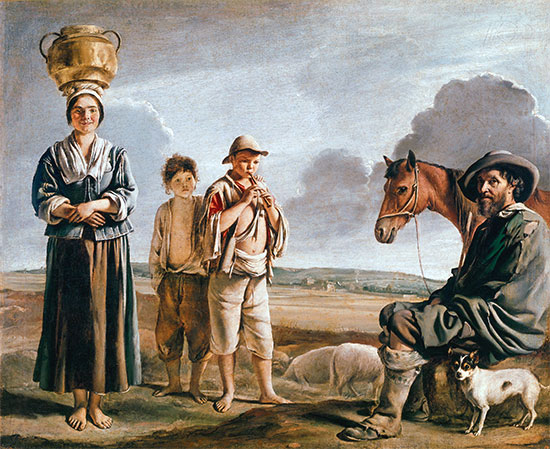 Die Ruhe Reiter, b.1640 | Le Nain Brothers | Gemälde Reproduktion