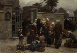 The Pardon of Plourin, Brittany, 1877 by Leon-Augustin Lhermitte | Painting Reproduction