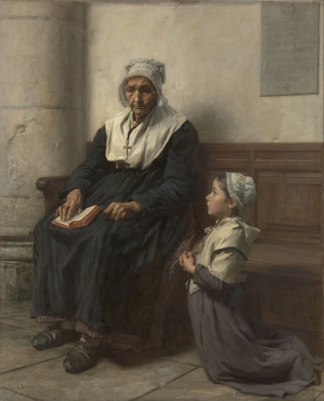 Leon-Augustin Lhermitte | Die Großmutter, c.1879/80 Die Großmutter, c.1879/80 | Leon-Augustin Lhermitte