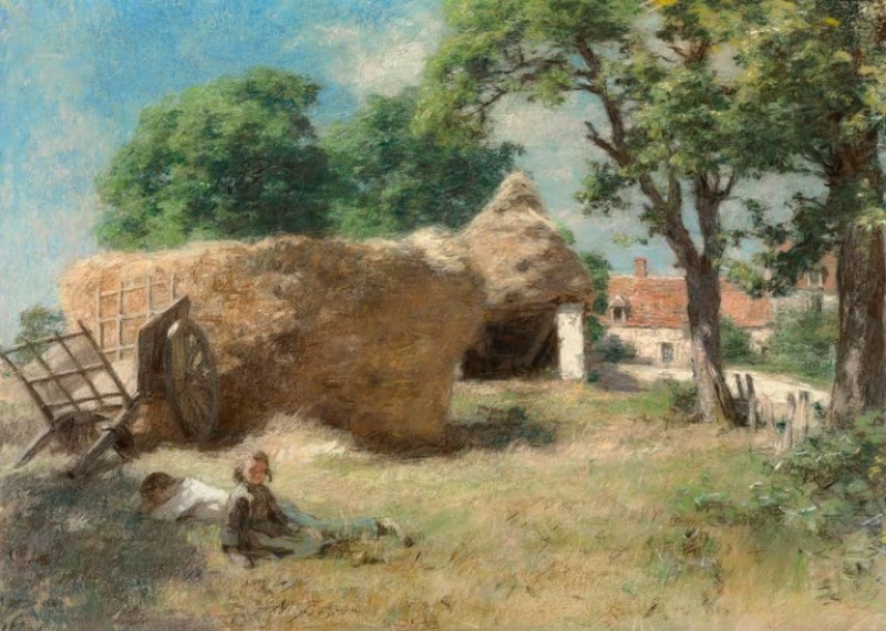 Leon-Augustin Lhermitte | A Nap at the Grèves Farm, n.d. A Nap at the Grèves Farm, n.d. | Leon-Augustin Lhermitte