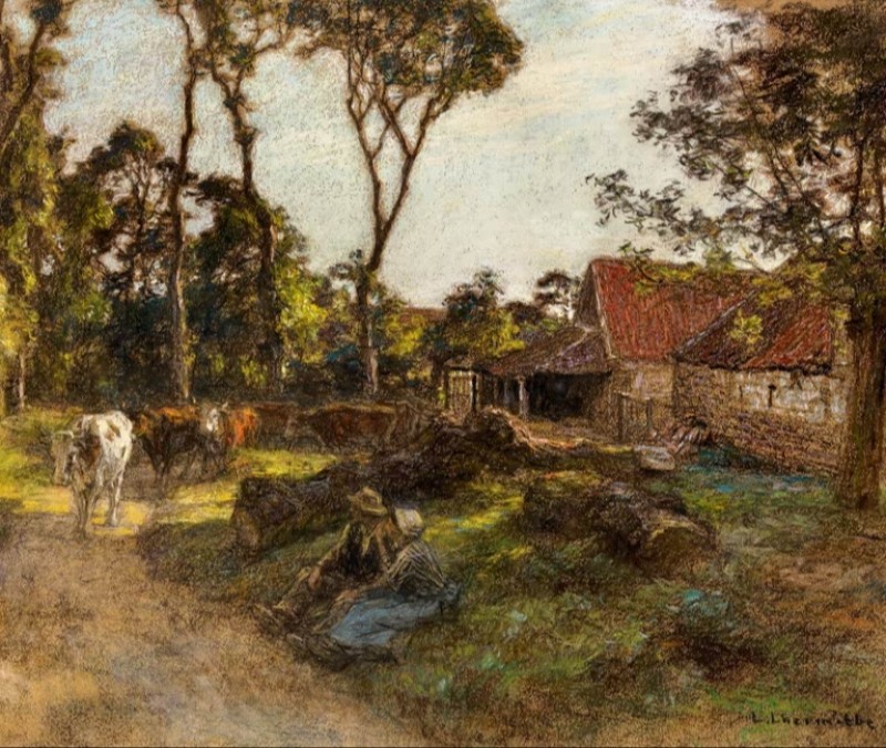 The Dark Farm Near Wissant, n.d. | Leon-Augustin Lhermitte