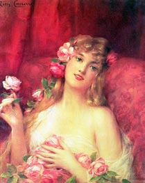 Woman with a Rose, undated von Leon Comerre | Gemälde-Reproduktion