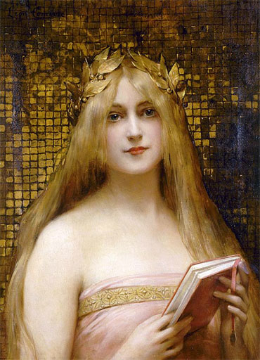Girl with a Golden Wreath, undated | Leon Comerre | Painting Reproduction