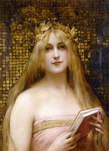 Girl with a Golden Wreath, n.d. by Leon Comerre | Painting Reproduction