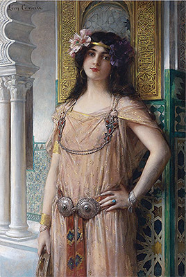 A Bejeweled Harem Beauty, n.d. by Leon Comerre | Painting Reproduction