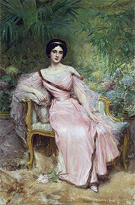 Portrait of Suzanne Hudelo, n.d. by Leon Comerre | Painting Reproduction