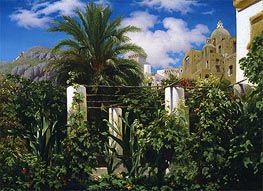 Garden of an Inn, Capri | Frederick Leighton | Gemälde Reproduktion