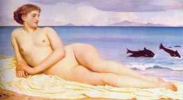 Actaea, the Nymph of the Shore, 1868 by Frederick Leighton | Painting Reproduction