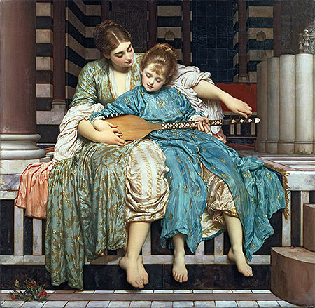 Music Lesson, 1877 | Frederick Leighton | Gemälde Reproduktion
