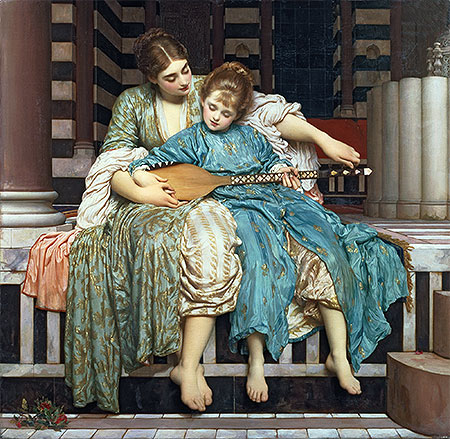 Music Lesson | Frederick Leighton | Painting Reproduction