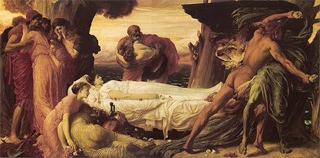 Hercules Wrestling with Death for the Body of Alcestis | Frederick Leighton | Painting Reproduction
