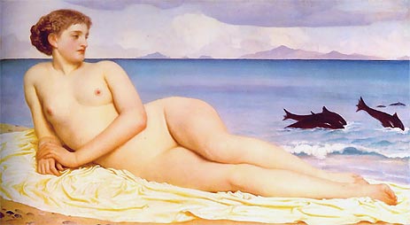 Actaea, the Nymph of the Shore, 1868 | Frederick Leighton | Gemälde Reproduktion