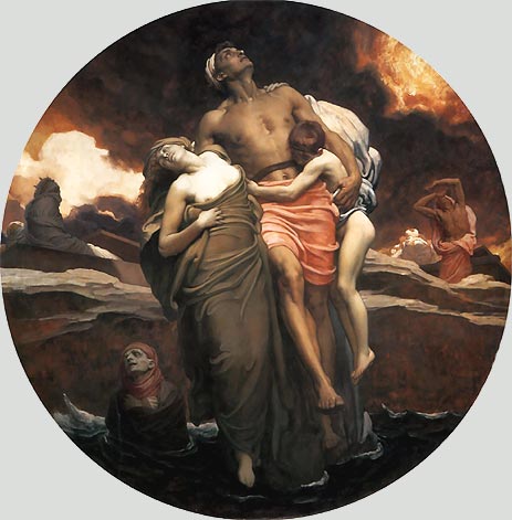 And the Sea Gave Up the Dead Which Were in It, 1892 | Frederick Leighton | Gemälde Reproduktion