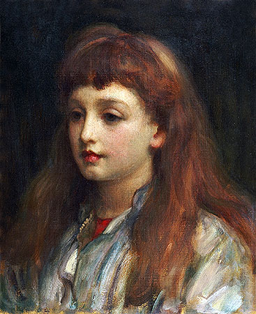 Portrait of a Young Girl, n.d. | Frederick Leighton | Gemälde Reproduktion
