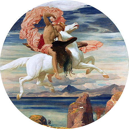 Perseus on Pegasus Hastening to the Rescue of Andromeda, c.1895/96 | Frederick Leighton | Gemälde Reproduktion