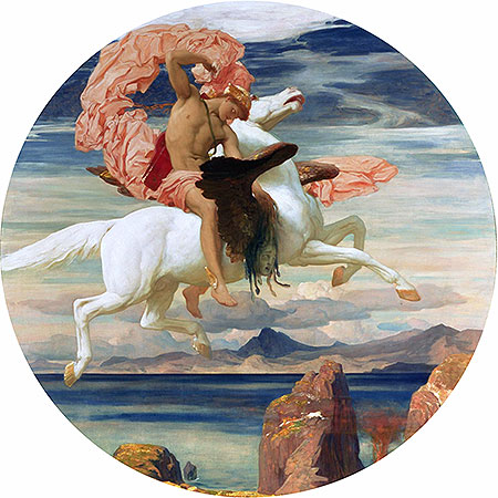 Perseus on Pegasus Hastening to the Rescue of Andromeda | Frederick Leighton | Painting Reproduction