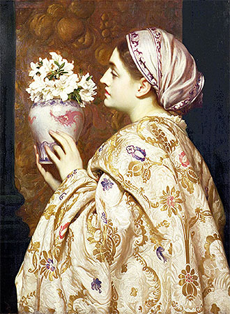 A Noble Lady of Venice, c.1865 | Frederick Leighton | Painting Reproduction