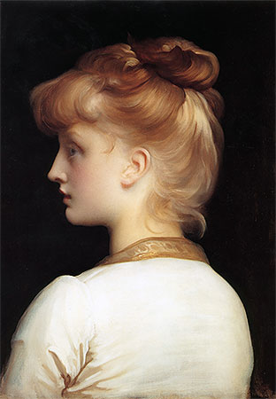 Profil eines Mädchens | Frederick Leighton | Gemälde Reproduktion