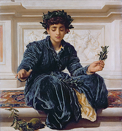 Weaving the Wreath, 1872 | Frederick Leighton | Gemälde Reproduktion