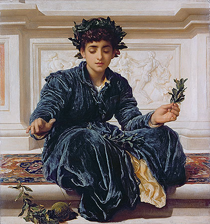 Den Kranz flechten | Frederick Leighton | Gemälde Reproduktion