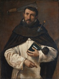 Friar Angelo Ferretti als Heiliger Petrus Martyr | Lorenzo Lotto | Gemälde Reproduktion