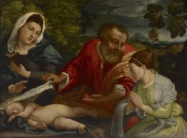 Die Heilige Familie mit einer Donatrix als Heilige Katharina von Alexandrien | Lorenzo Lotto | Gemälde Reproduktion