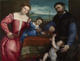 Portrait of Giovanni della Volta with His Wife and Children | Lorenzo Lotto | Painting Reproduction