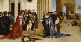 Der heilige Dominikus erweckt Napoleone Orsini vom Tode | Lorenzo Lotto | Gemälde Reproduktion