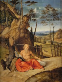Hl. Hieronymus in der Wüste | Lorenzo Lotto | Gemälde Reproduktion