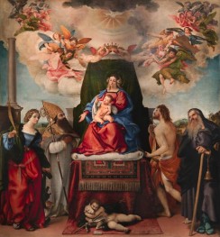 Enthroned Madonna With Child And The Saints | Lorenzo Lotto | Painting Reproduction