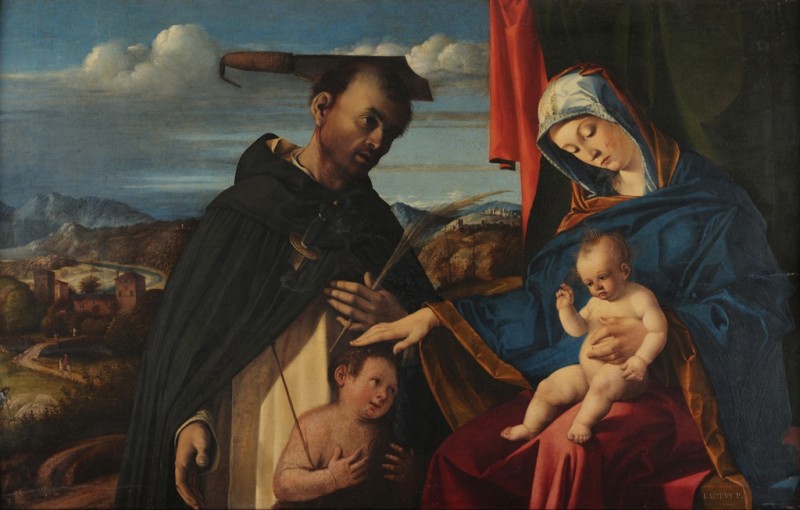 Madonna and Child with St. Peter Martyr, 1503 | Lorenzo Lotto