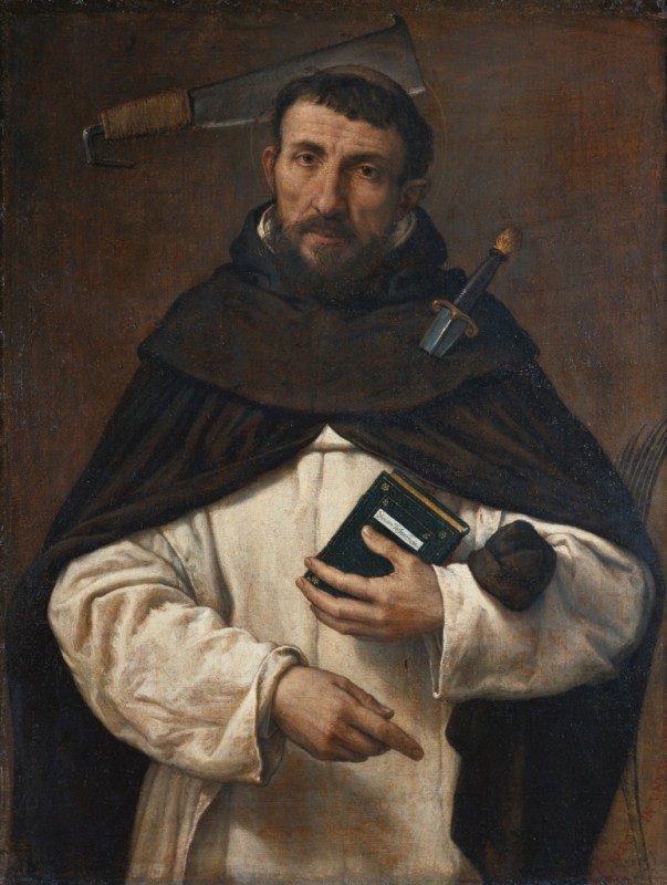 Friar Angelo Ferretti als Heiliger Petrus Martyr, 1549 | Lorenzo Lotto