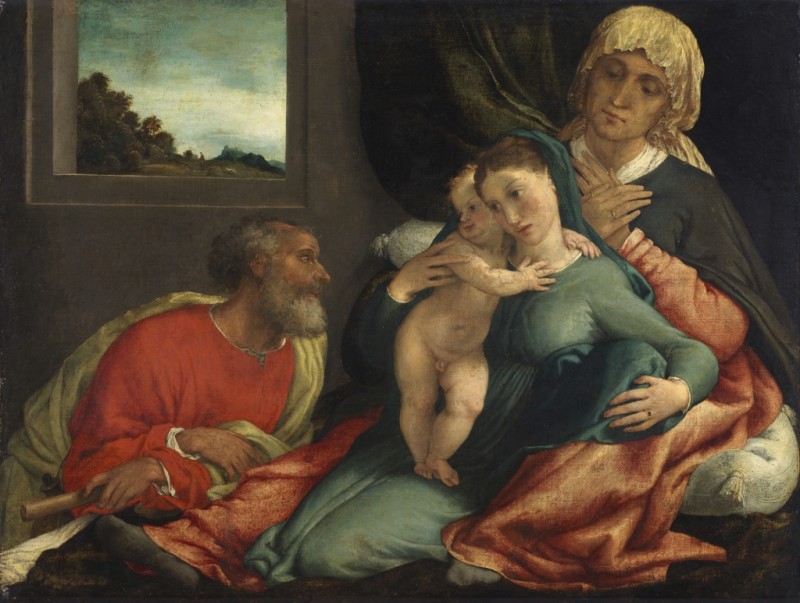 Heilige Familie mit den Heiligen Anna und Joachim, 1535 | Lorenzo Lotto