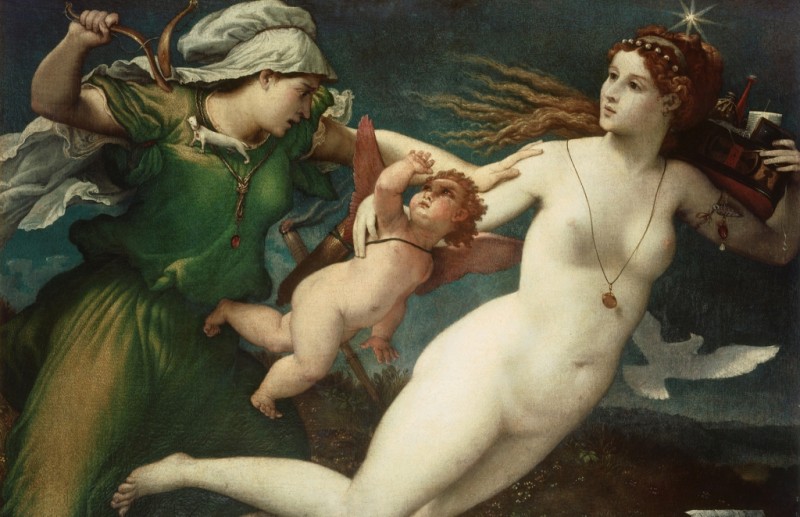 Allegory of Lust Driven Away by Chastity, 1530 | Lorenzo Lotto
