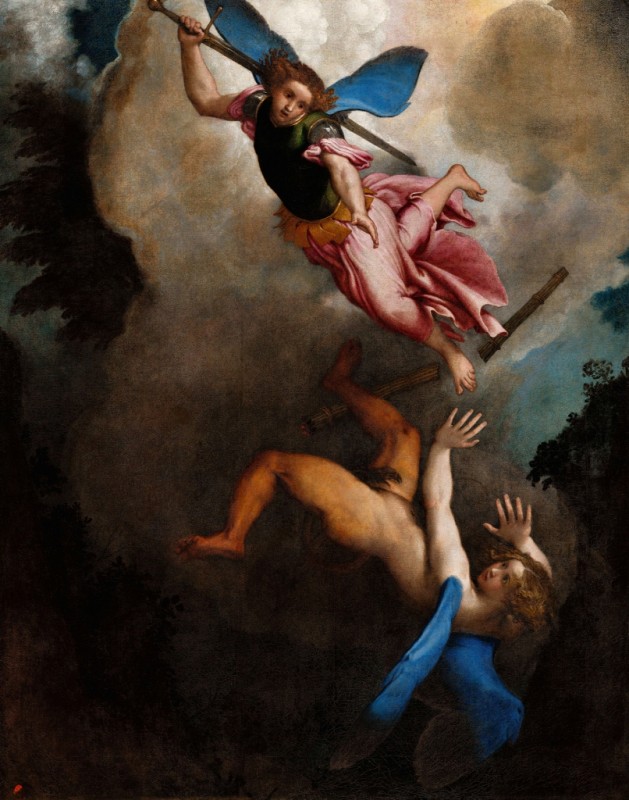 Lorenzo Lotto | Saint Michael the Archangel Expels Lucifer, 1545 Saint Michael the Archangel Expels Lucifer, 1545 | Lorenzo Lotto