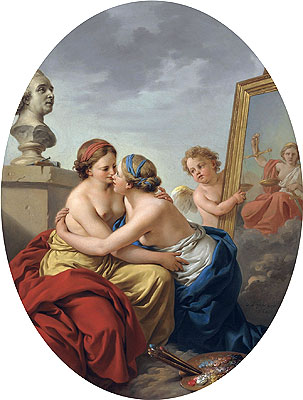 The Union of Painting and Sculpture, 1768 | Lagrenee