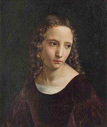 Bildnis eines jungen Medchens, n.d. by Louis Ammy Blanc | Painting Reproduction