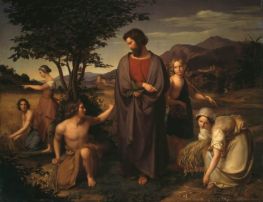 Ruth begegnet Boaz in der Erntezeit | Louis Ammy Blanc | Gemälde Reproduktion