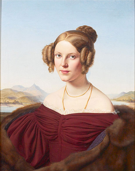Portrait of Maria Feldtmann-Simons, 1836 | Louis Ammy Blanc | Painting Reproduction