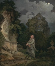 A Philosopher in a Moonlit Churchyard | Philip James de Loutherbourg | Painting Reproduction