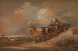 Landscape with Horse and Oxen Cart, c.1770/80 by Philip James de Loutherbourg | Painting Reproduction